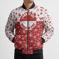 Greenland Christmas Bomber Puffer Jacket Land of Ice Heart of Fire - Wonder Print Shop