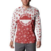 Greenland Christmas Button Sweatshirt Land of Ice Heart of Fire - Wonder Print Shop