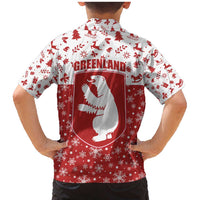 Greenland Christmas Family Matching Mermaid Dress and Hawaiian Shirt Land of Ice Heart of Fire - Wonder Print Shop