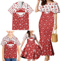 Greenland Christmas Family Matching Mermaid Dress and Hawaiian Shirt Land of Ice Heart of Fire - Wonder Print Shop