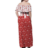 Greenland Christmas Family Matching Off Shoulder Maxi Dress and Hawaiian Shirt Land of Ice Heart of Fire - Wonder Print Shop