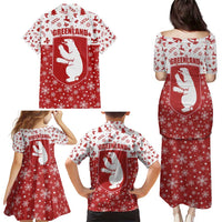Greenland Christmas Family Matching Puletasi and Hawaiian Shirt Land of Ice Heart of Fire - Wonder Print Shop