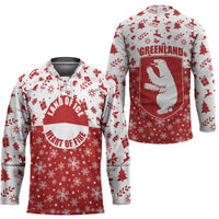 Greenland Christmas Hockey Jersey Land of Ice Heart of Fire - Wonder Print Shop