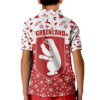 Greenland Christmas Kid Polo Shirt Land of Ice Heart of Fire - Wonder Print Shop