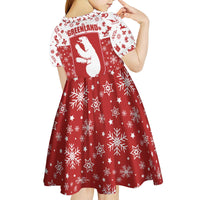 Greenland Christmas Kid Short Sleeve Dress Land of Ice Heart of Fire - Wonder Print Shop
