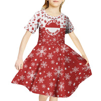 Greenland Christmas Kid Short Sleeve Dress Land of Ice Heart of Fire - Wonder Print Shop