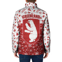 Greenland Christmas Padded Jacket Land of Ice Heart of Fire - Wonder Print Shop