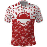 Greenland Christmas Polo Shirt Land of Ice Heart of Fire - Wonder Print Shop