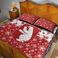 Greenland Christmas Quilt Bed Set Land of Ice Heart of Fire - Wonder Print Shop