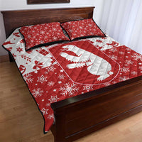 Greenland Christmas Quilt Bed Set Land of Ice Heart of Fire - Wonder Print Shop