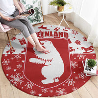 Greenland Christmas Round Carpet Land of Ice Heart of Fire - Wonder Print Shop