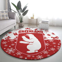 Greenland Christmas Round Carpet Land of Ice Heart of Fire - Wonder Print Shop