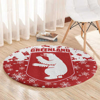 Greenland Christmas Round Carpet Land of Ice Heart of Fire - Wonder Print Shop