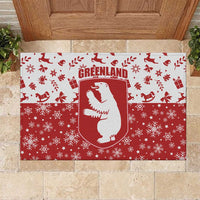 Greenland Christmas Rubber Doormat Land of Ice Heart of Fire - Wonder Print Shop
