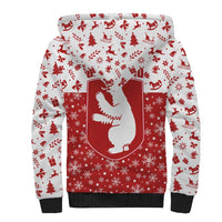 Greenland Christmas Sherpa Hoodie Land of Ice Heart of Fire - Wonder Print Shop