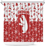Greenland Christmas Shower Curtain Land of Ice Heart of Fire - Wonder Print Shop