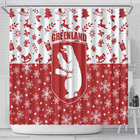 Greenland Christmas Shower Curtain Land of Ice Heart of Fire - Wonder Print Shop
