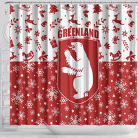 Greenland Christmas Shower Curtain Land of Ice Heart of Fire - Wonder Print Shop