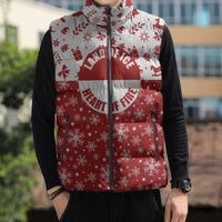 Greenland Christmas Sleeveless Puffer Jacket Land of Ice Heart of Fire - Wonder Print Shop
