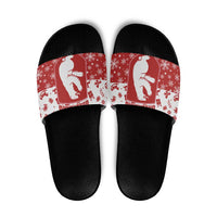 Greenland Christmas Slide Sandals Land of Ice Heart of Fire - Wonder Print Shop
