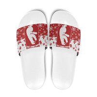 Greenland Christmas Slide Sandals Land of Ice Heart of Fire - Wonder Print Shop