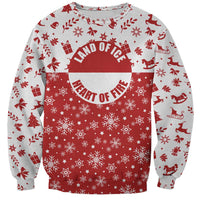 Greenland Christmas Sweatshirt Land of Ice Heart of Fire - Wonder Print Shop