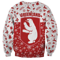 Greenland Christmas Sweatshirt Land of Ice Heart of Fire - Wonder Print Shop