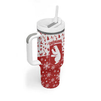 Greenland Christmas Tumbler With Handle Land of Ice Heart of Fire - Wonder Print Shop