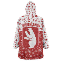 Greenland Christmas Wearable Blanket Hoodie Land of Ice Heart of Fire - Wonder Print Shop