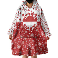 Greenland Christmas Wearable Blanket Hoodie Land of Ice Heart of Fire - Wonder Print Shop