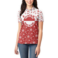 Greenland Christmas Women Polo Shirt Land of Ice Heart of Fire - Wonder Print Shop