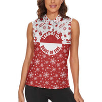 Greenland Christmas Women Sleeveless Polo Shirt Land of Ice Heart of Fire - Wonder Print Shop