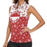 Greenland Christmas Women Sleeveless Polo Shirt Land of Ice Heart of Fire - Wonder Print Shop
