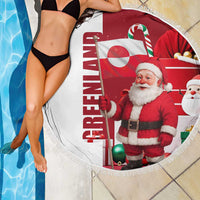Greenland Santa Christmas Beach Blanket Nordic Holiday Pride Design - Wonder Print Shop