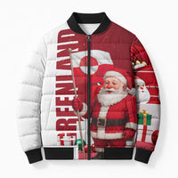 Greenland Santa Christmas Bomber Puffer Jacket Nordic Holiday Pride Design - Wonder Print Shop