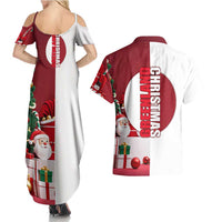 Greenland Santa Christmas Couples Matching Summer Maxi Dress and Hawaiian Shirt Nordic Holiday Pride Design - Wonder Print Shop