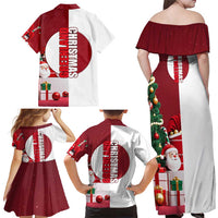 Greenland Santa Christmas Family Matching Off Shoulder Maxi Dress and Hawaiian Shirt Nordic Holiday Pride Design - Wonder Print Shop