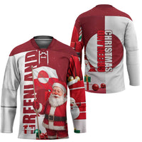 Greenland Santa Christmas Hockey Jersey Nordic Holiday Pride Design - Wonder Print Shop