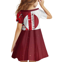 Greenland Santa Christmas Kid Short Sleeve Dress Nordic Holiday Pride Design - Wonder Print Shop