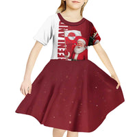 Greenland Santa Christmas Kid Short Sleeve Dress Nordic Holiday Pride Design - Wonder Print Shop