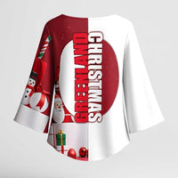 Greenland Santa Christmas Kimono Sleeve Blouse Nordic Holiday Pride Design - Wonder Print Shop