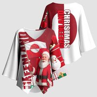 Greenland Santa Christmas Kimono Sleeve Blouse Nordic Holiday Pride Design - Wonder Print Shop