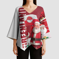 Greenland Santa Christmas Kimono Sleeve Blouse Nordic Holiday Pride Design - Wonder Print Shop