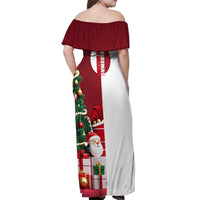 Greenland Santa Christmas Off Shoulder Maxi Dress Nordic Holiday Pride Design - Wonder Print Shop