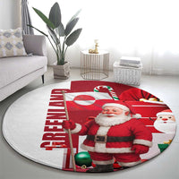 Greenland Santa Christmas Round Carpet Nordic Holiday Pride Design - Wonder Print Shop