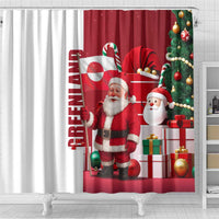 Greenland Santa Christmas Shower Curtain Nordic Holiday Pride Design - Wonder Print Shop