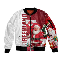 Greenland Santa Christmas Sleeve Zip Bomber Jacket Nordic Holiday Pride Design - Wonder Print Shop