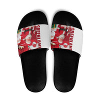 Greenland Santa Christmas Slide Sandals Nordic Holiday Pride Design - Wonder Print Shop
