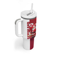 Greenland Santa Christmas Tumbler With Handle Nordic Holiday Pride Design - Wonder Print Shop