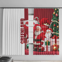 Greenland Santa Christmas Window Curtain Nordic Holiday Pride Design - Wonder Print Shop